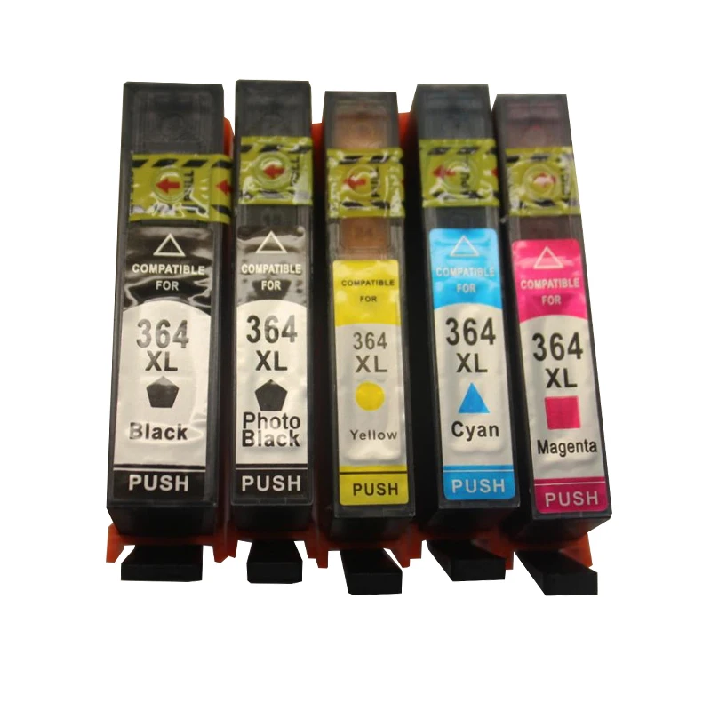 Полный картридж 5PK 364 XL совместимый с HP7510 7520 7515 B8550 5510 5511 5512 5514 5515 5520 5522 5524 6510 6520 6512 6515