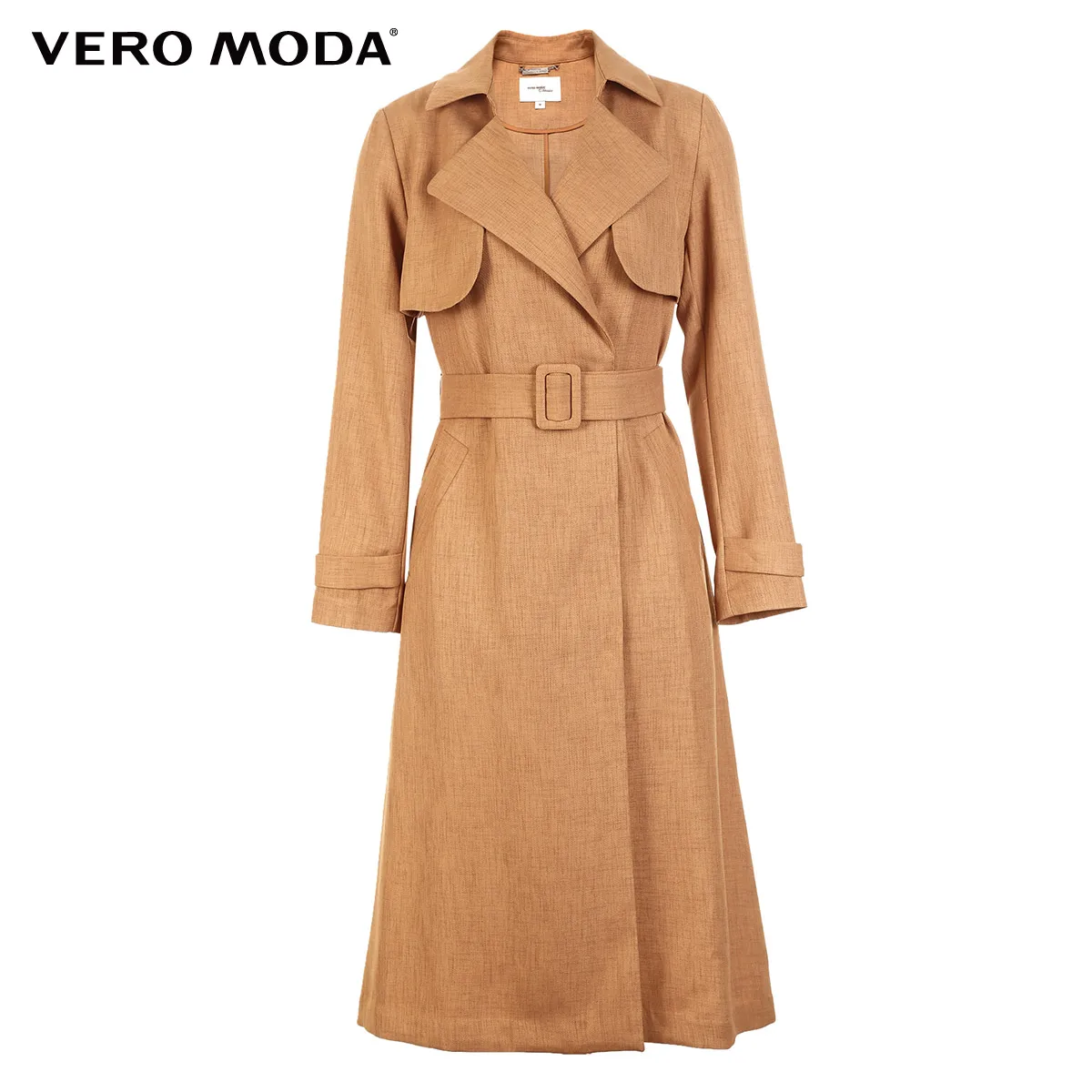 Vero Moda женский минималистичный Тренч на шнуровке со скрытыми пуговицами | 318321537