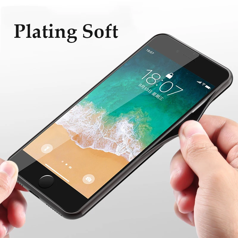 AKBKTII luxury Plating Edge glass Case for iPhone 7 case for iPhone xr Case 6 8 plus Back Tempered Glass for iPhone XS MAX Cover