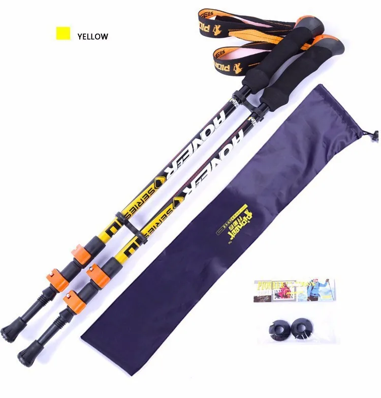 Fibra de Carbono Nova Ultra-leve Ajustável Acampamento Caminhadas Trekking Vara Alpenstock Escalada Esqui Pólo 2020 5 Esporte e Lazer