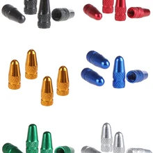4 pièces en alliage d'aluminium route vtt piste course vélo Tube pneu vélo pneu roue FV français Valve bouchon Presta AIR Valve bouchons 6 couleurs