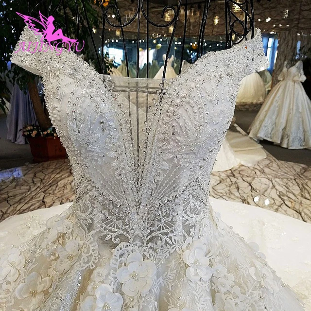 Aijingyu White Corset Wedding Gown Lebanon Glitter Luxury Plus Size With  Royal Train With Slit Couture Wedding Gowns - Wedding Dresses - AliExpress