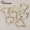 New 37*30mm 6pcs/lot Zinc Alloy Golden Hollow Hearts Charms Pendant For DIY Fashion Jewelry Earrings Making Accessories ► Photo 2/5