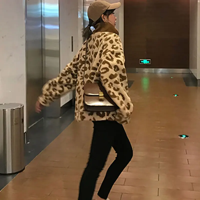 De Picture Zll2715 See Corée xitao2019 Zll2715 Manches Stand Collier Col Nouvelles Femmes Léopard Complet see Mode Occasionnel Sweat Été Printemps 8n0OkwP