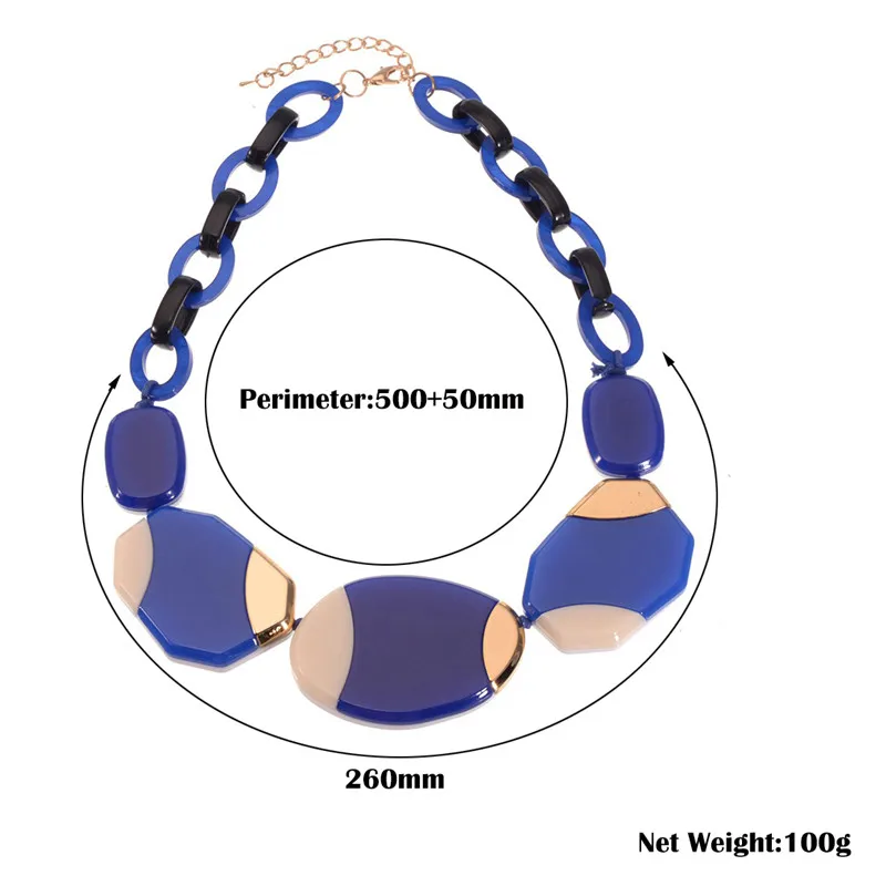 Богемное эффектное ожерелье модное для женщин воротник Большая цепочка нагрудник чокер массивное ожерелье s& кулоны ювелирные изделия