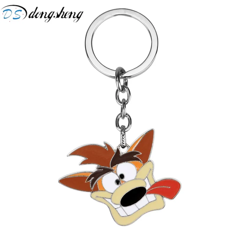 

dongsheng Cosplay Keyring Accessories Game Crash Bandicoot Pendant Keychain Power Armor Anime Cartoon Model Dog Keychain Holder