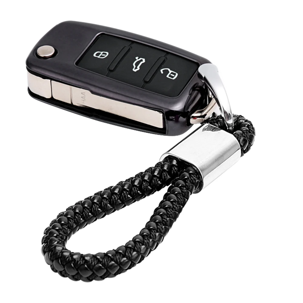 

LEEPEE Real Key Bag Cover Protector Car Key Case with Key Chain Auto Accessories