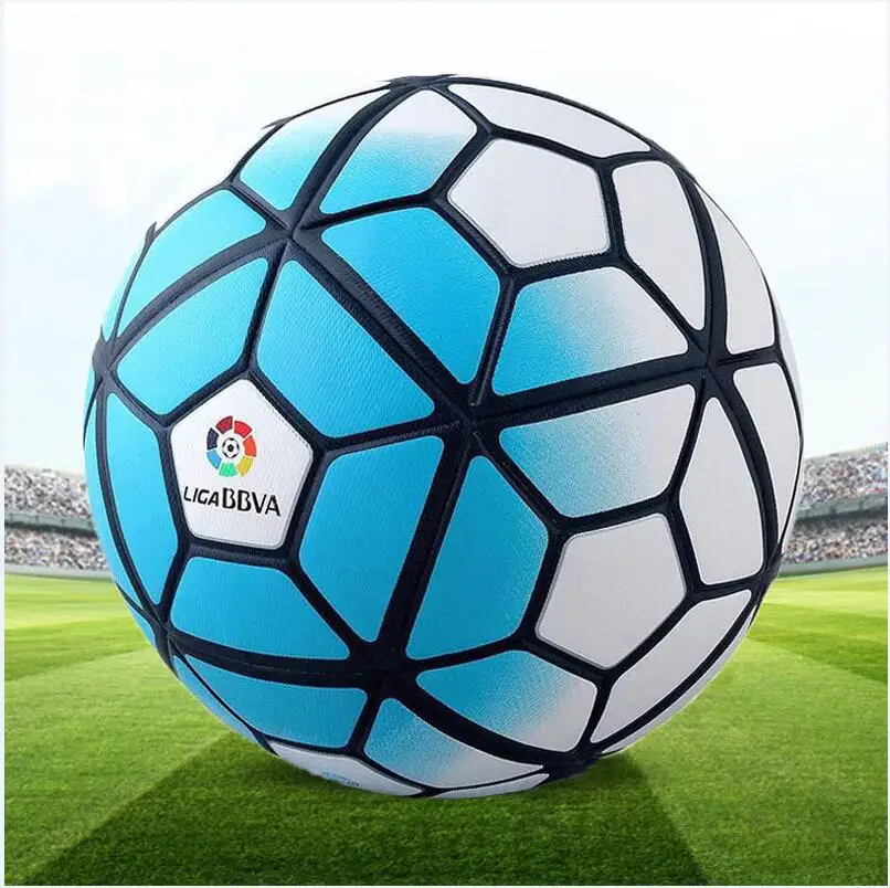 PU футбольный мяч Официальный Размеры 5 Футбол цель шар Лиги Спорт на открытом воздухе ноги шары для тренировок Futbol voetbal Бола - Цвет: Коричневый