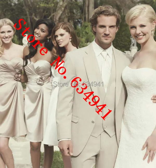 Top Luxury Men S Suit Custom Made Champagne Tuxedo 3 7 Jpg