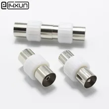 1 par macho para macho/fêmea para fêmea tomada de tv para antenas tv rf coaxial plugues adaptador conector