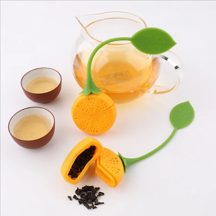 Citron feuille de thé silicone infuseur Loose Herbal Spice