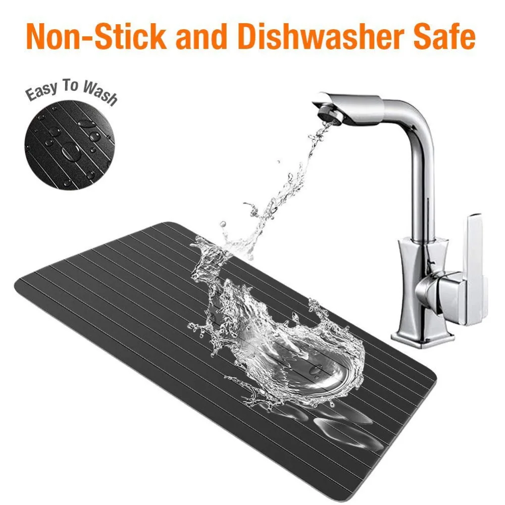 Metal Plate Fast Defrosting Tray Thaw Frozen Food Meat Fruit Quick Defrosting Plate Board Defrost Chopping Kitchen Gadget Tool