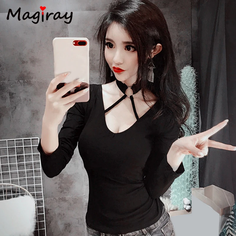 Magiray 2019 مثير الرسن T قميص النساء عميقة V الرقبة الصليب الدانتيل يصل نادي القطن المحملة قميص قمم صالح سليم قميص أبيض C152 Magiray 2019 مثير الرسن T قميص النساء عميقة V الرقبة الصليب الدانتيل يصل نادي القطن المحملة قميص قمم صالح سليم قميص أبيض C152