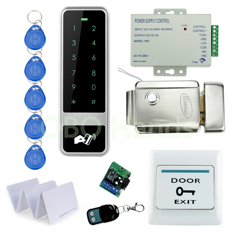 Remote Control RFID Keypad Door Access Control Security System Kit Set