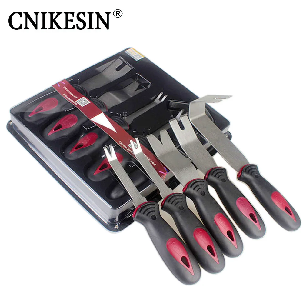 

CNIKESIN 5PCS Car Repair Tools Clip Removal Vehicle Door Window Molding Dash Panel Rivet Fastener Trim Tool Kit Clip Plier Tool