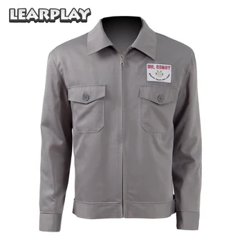 

Robot Jacket cosplay Costumes Men's Jacket Grey Coat Working Uniform Top Halloween Carnival Party Outwear