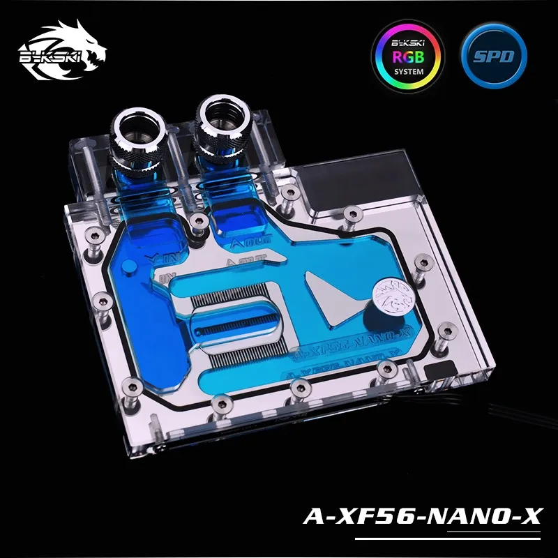 Bykski водоблок для AMD XFX VEGA56 NANO/SAPPHIRE PULSE Radeon RX Vega56 8 г HBM2/полное покрытие GPU медный радиаторный блок