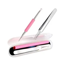 2 шт. нержавеющая угревая лицевая пятно от акне прыщи удаления Новое поступление экстрактор инструмент для борьбы с комедонами набор