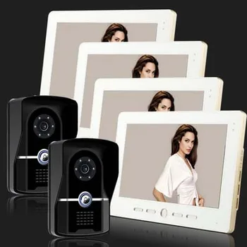 

2015 New Intercom System / audio door phone , Luxury 10 inch Video door phone,700 TVLine HD camera ,waterproof cover 2 V 4