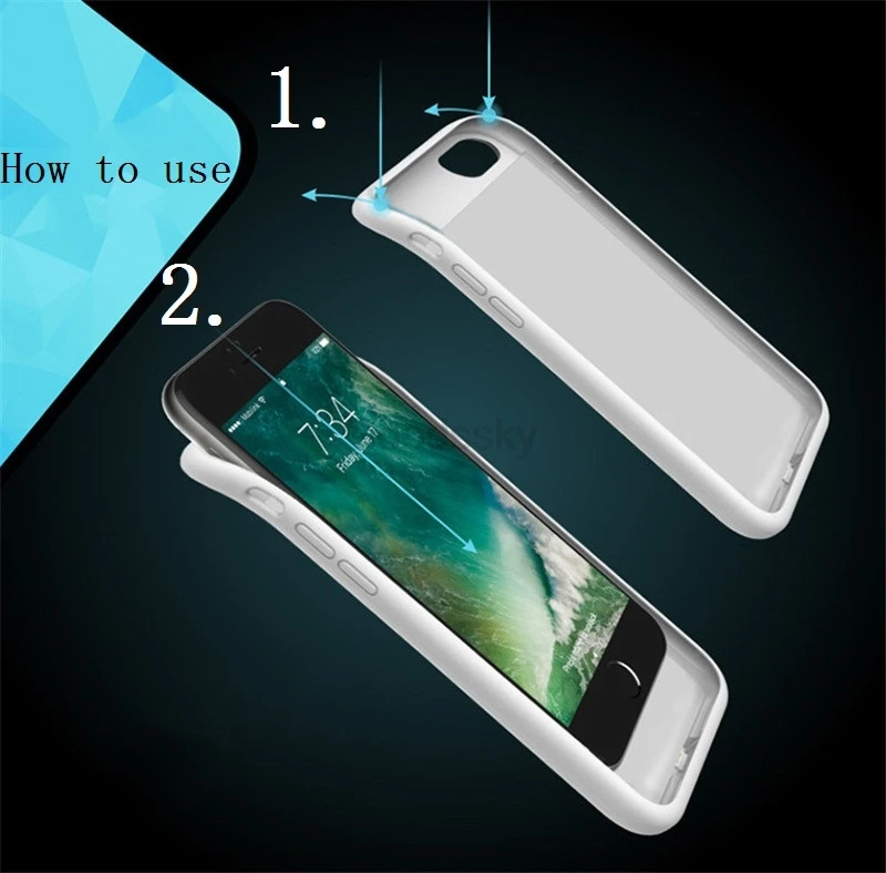 Тонкий силиконовый чехол для зарядного устройства для iPhone 7 8 Plus, чехол для зарядного устройства для iPhone6 6S Plus, Противоударная задняя крышка, поддержка аудио