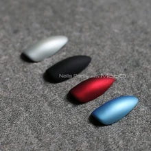 Новые серебристые матовые металлические шпильки для ногтей красные средние классные накладные ногти синие хромированные Черные накладные ногти вампир 24 шт бордовый
