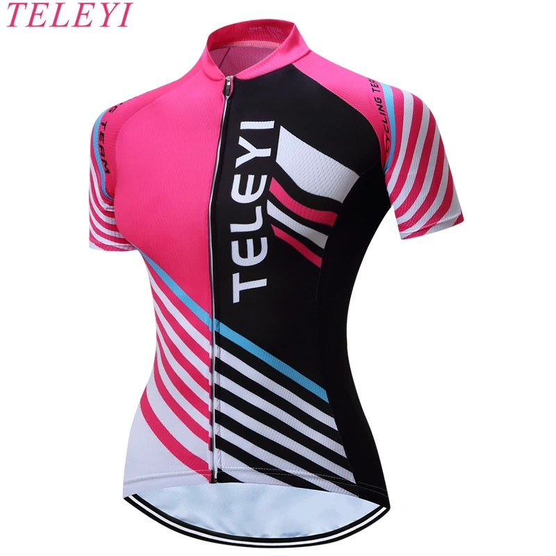 

teleyi Women Cycling Jersey Short Sleeve Mtb Mountain Breathable,Quick-Dry Bike Clothing Outdoor Sportswear Bicycle Clothes