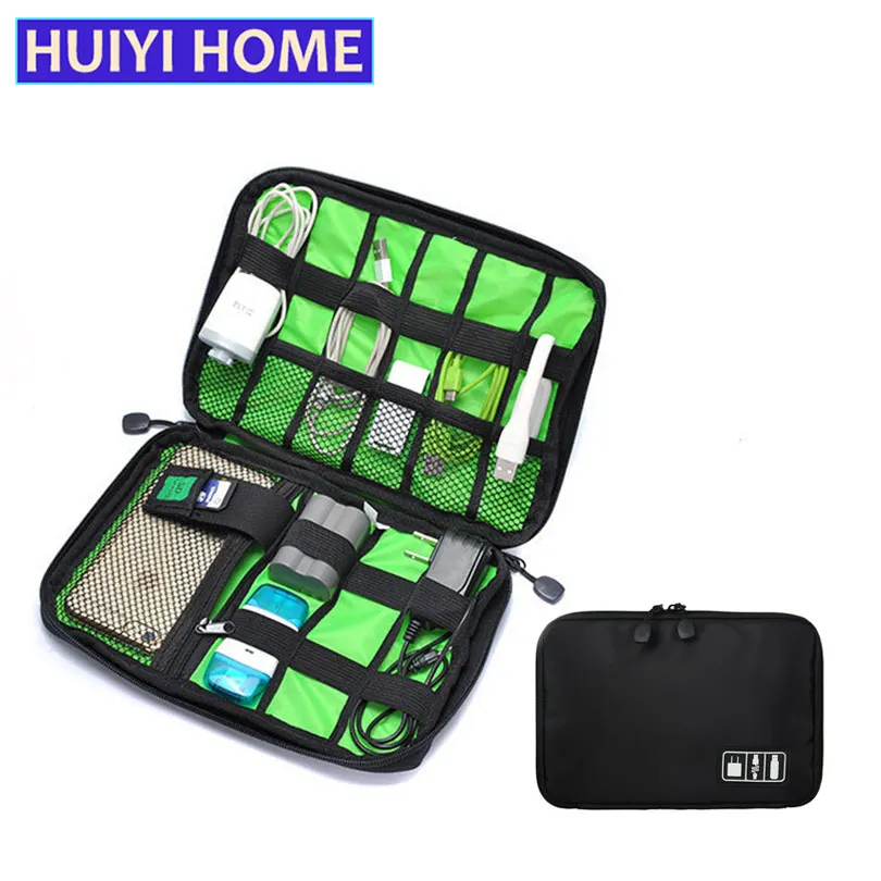 

Headphone Data Cable Bag Travel Shockproof Phone Charger Organizer Bag Large-Capacity USB Flash Drive Digital Storage Bag EGF082