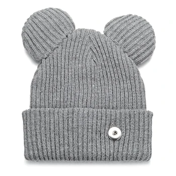 

3 Colors Winter Snap Jewelry knitted hat Fits 18mm GingerSnaps Jewelry NN-699