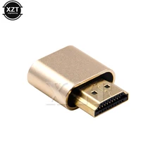 実用的なvga仮想ディスプレイアダプタhdmi 1.4 ddc edidダミープラグヘッドレスゴーストディスプレイエミュレータビデオカードロックプレート(China)