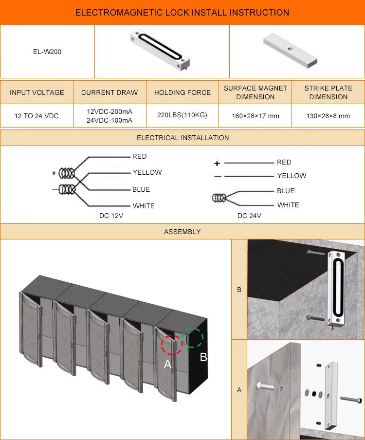 magnetic lock 110KG