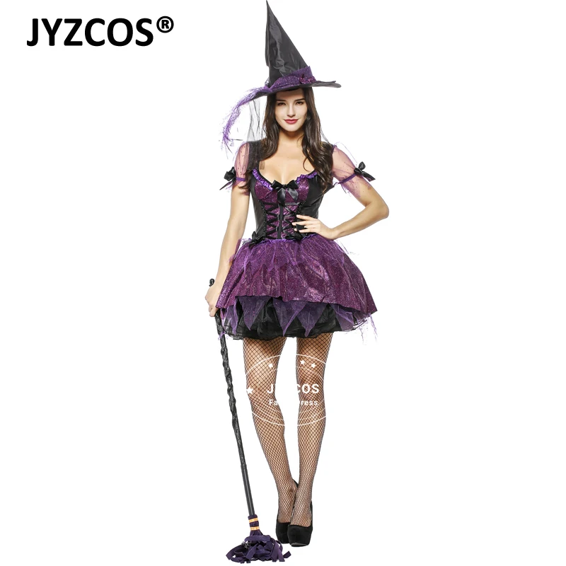 JYZCOS New Lady Purple Witch Costume (3)
