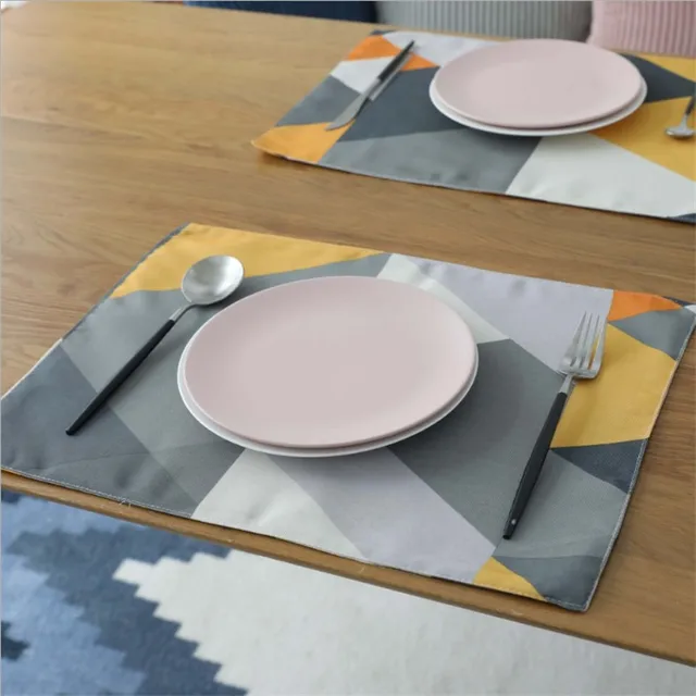 Geometric Patterns Placemat Individual Dining Table Mat Home Geometric Patterns Placemat Individual Dining Table Mat Home Decoration Kitchen Accessories Modern Stand Under Hot The
