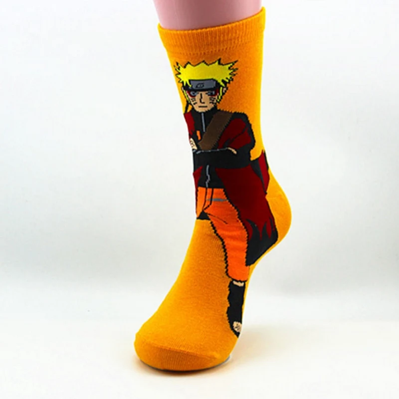 1 пара милых японских аниме Наруто носки Uzumaki Наруто принт хлопок Косплей Аксессуары для носков - Цвет: h01