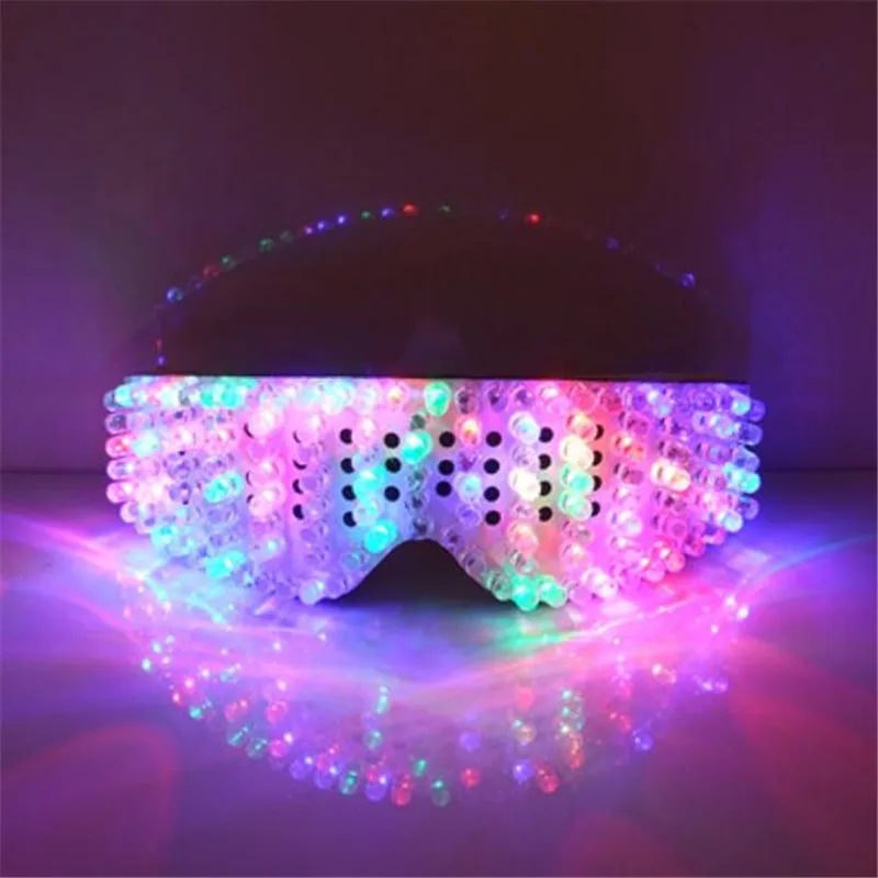 New Product Led Glasses Luminous White Lighting Halloween Glasses For Parties Event Party Supplies Free Shipping05