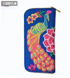 Goede 2018 Frans G Folk stijl tassen feature Rits Portemonnee Portemonnee geborduurde dame multi card handtas