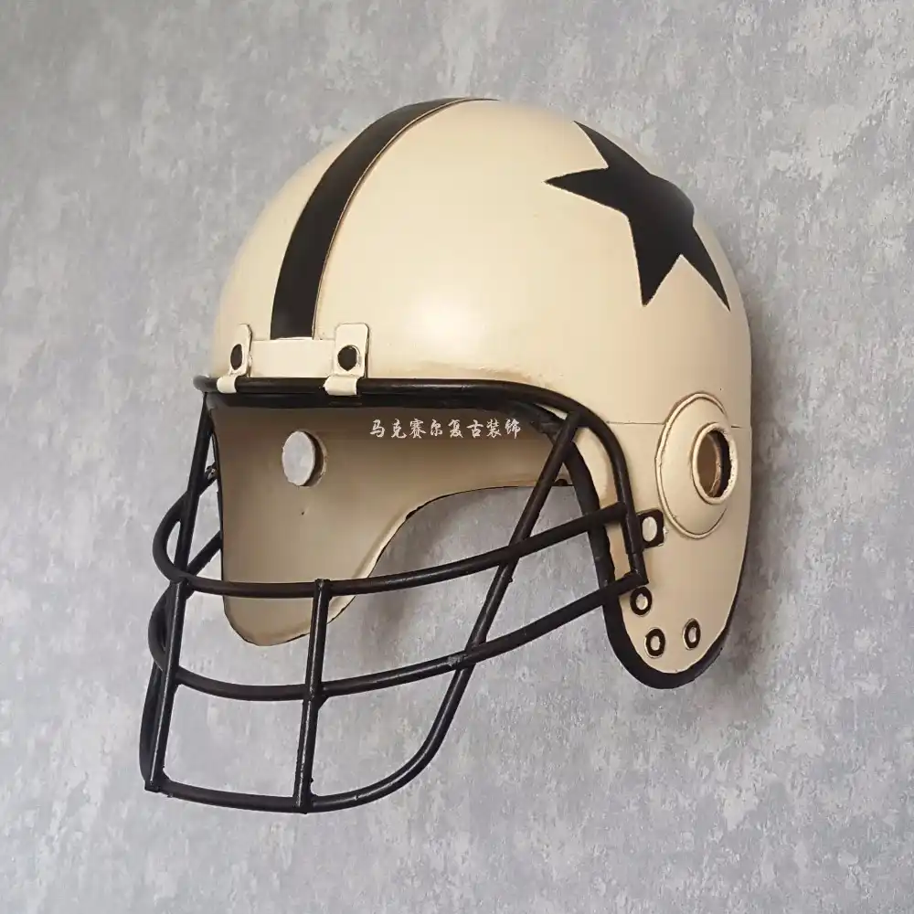 American Retro Metal Iron Football Helmet Model Restaurant Cafe Creative Wall Hanging Hat Home Decorations Figurines Miniatures Aliexpress