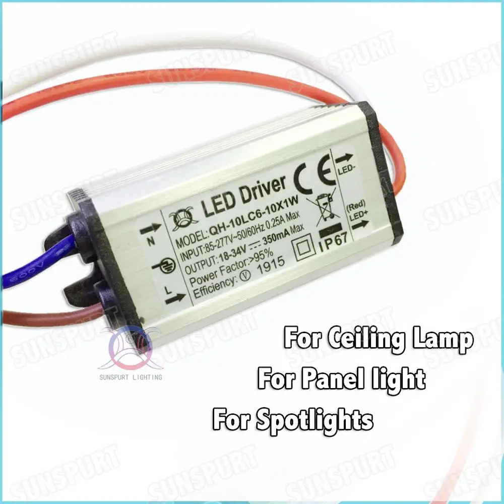 5 шт. по TUV CE IP67 PF 10 Вт AC85 277V светодиодный драйвер 2 4x3W 600mA DC7 14V постоянного тока