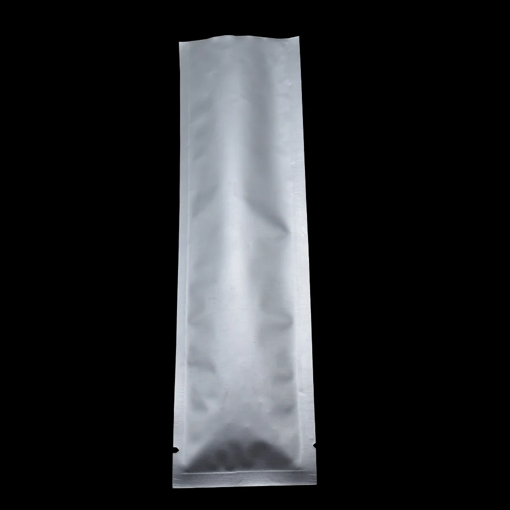 5.5*18cm Matte Clear Metallic Package Bags Heat Sealable Pouches Translucent Plastic Pure Aluminum Foil Open Top Bags 100Pcs 4