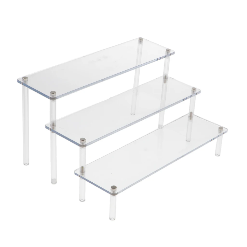 

Action Figures Display Rack 3 Step Riser Acrylic Display Showcase for Action Figure & RC Car