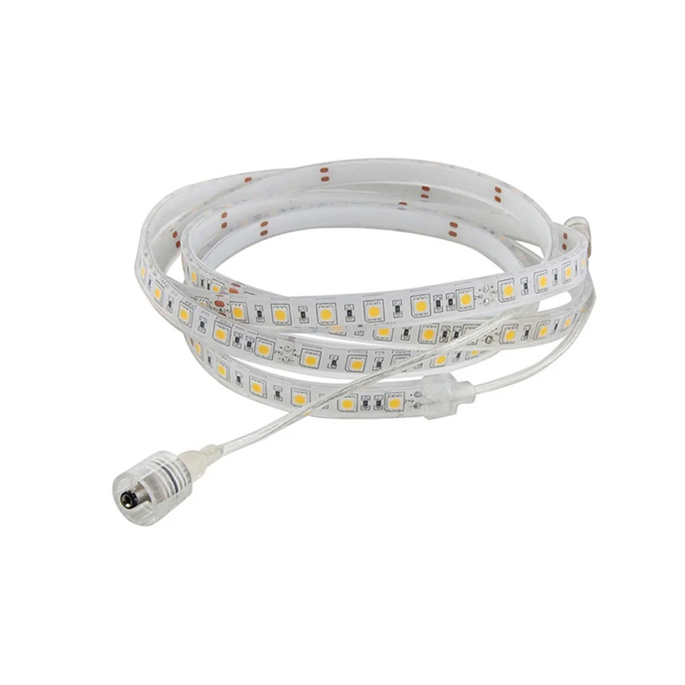 Водонепроницаемый Светодиодные ленты светильник 12V 24V DC IP68 300 SMD 5050 Гибкие Холодный теплый белый RGB 5 м светодиодный лента в полоску, украшен бантиком из ленты, на открытом воздухе светильник Инж