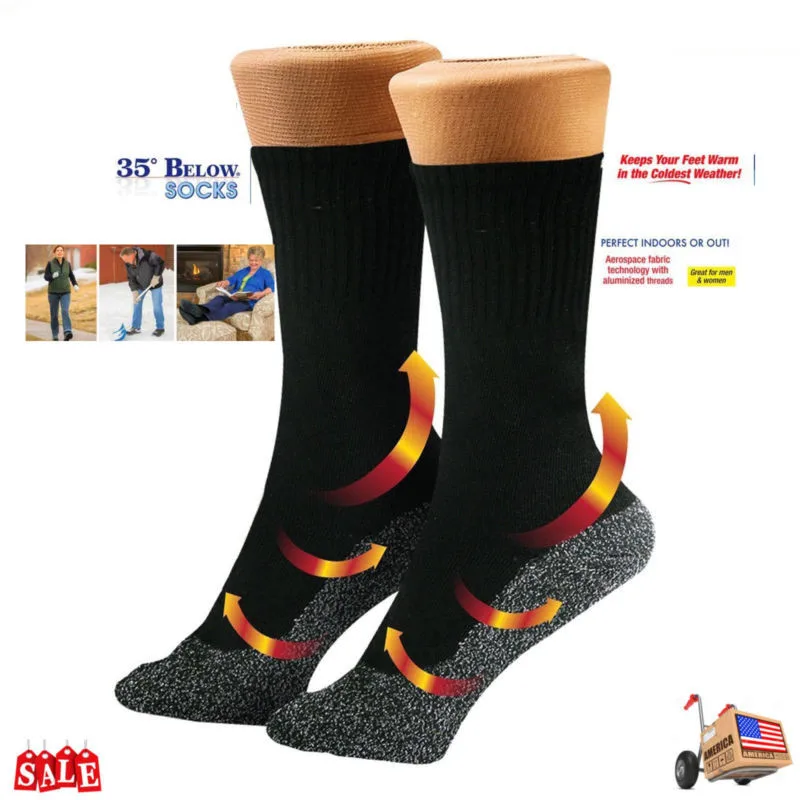 3 Pair 35 Below Socks Keep Your Feet Warm Dry Aluminized Fiber Heat