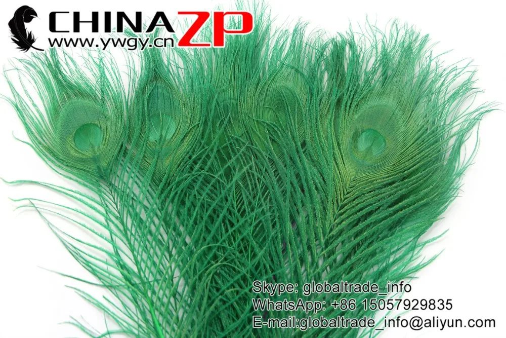 Kelly Green Peacock Feathers (3)