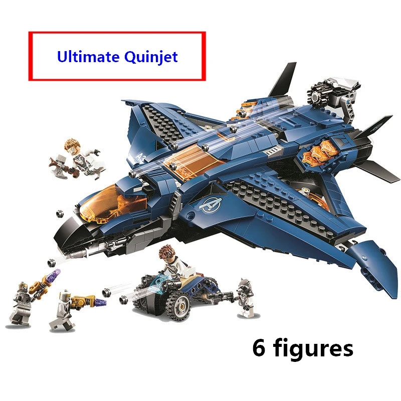 SuperHero Avenger Ultimate Quinjet совместимые с 76126 07122 строительные блоки Hawkeye Rocket lepining