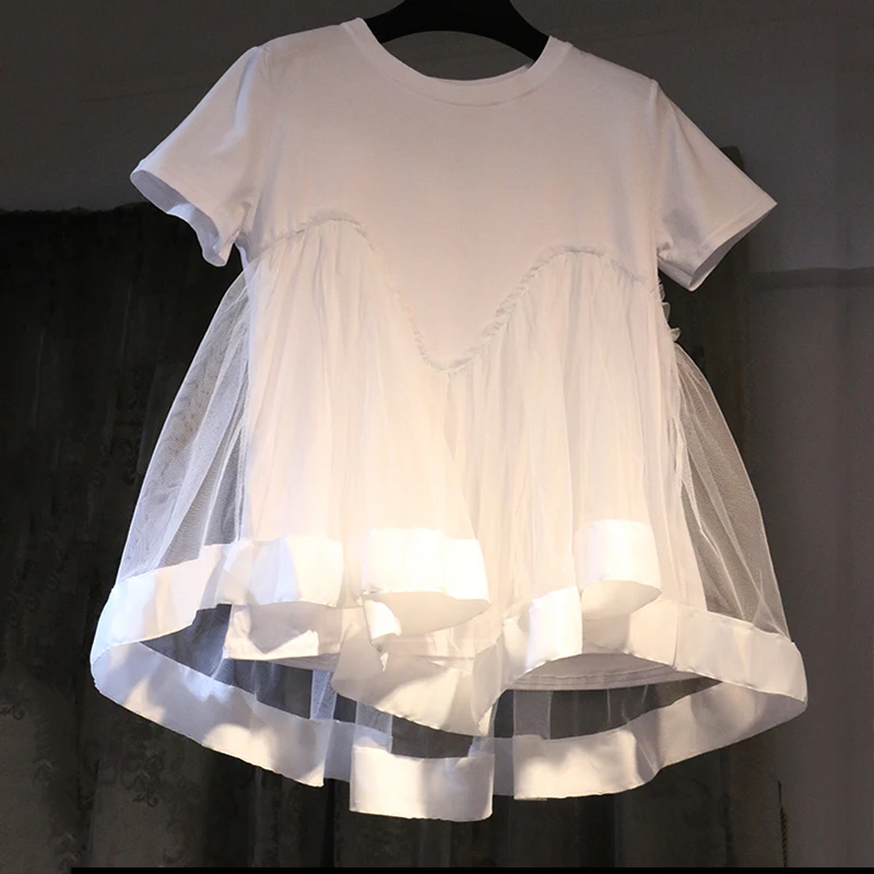 [GUTU] 2017 di Modo di Estate Nuovo O-Collo Manica Corta solido Cotone di colore Misto Spalato Maglia T-Shirt Donna Y023