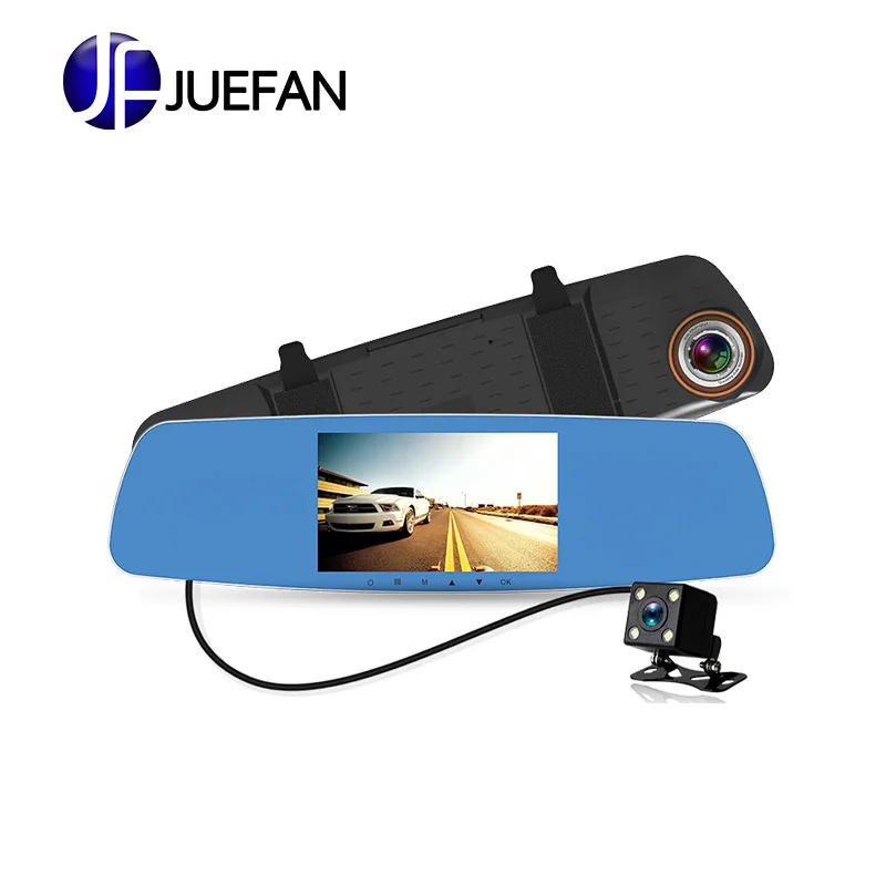 

Rearview mirror 5 inch touch screen driving recorder HD 1080P before and after double recording with light night vision recorder