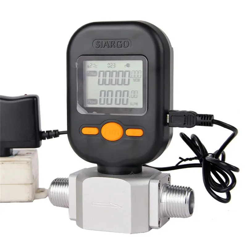  DANIU New Portable MF5712 Flow Meter 200L/min Digital Gas Air Nitrogen Oxygen Mass Flow Meter Rs485