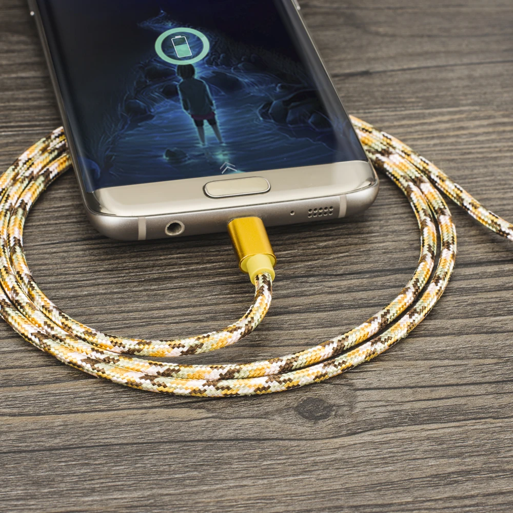 KEYSION Micro USB кабель 2.4A нейлон Быстрая зарядка для передачи данных Samsung M30 M20 планшет