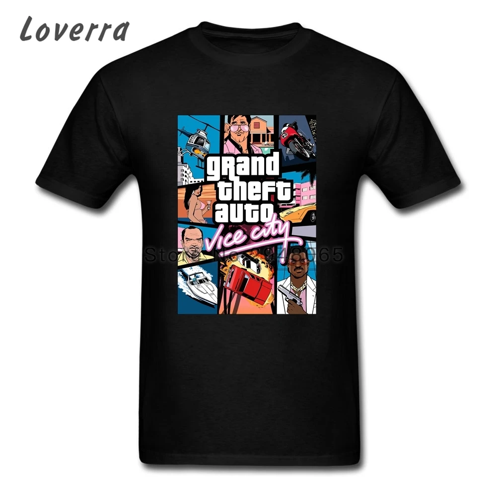 Oversized Male TShirt GTA Grand Theft Auto Vice City T Shirt Man Short ...