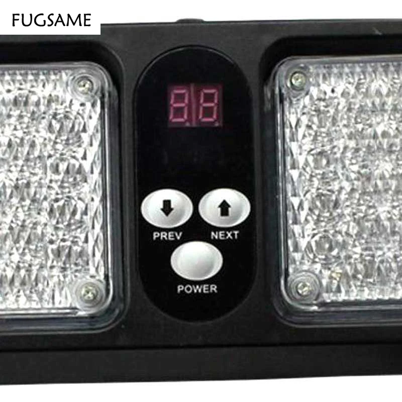 FUGSAME козырек светодиодный синий красный мигающий свет лампа 86 светодиодов