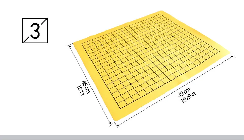 Yernea Go Game Chess board One Side Weiqi Chessboard Synthetic Leather Flannelette Checkerboard 19 Line Road Chess Games (4)